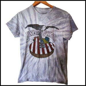 Lynyrd Skynyrd Bald Eagle American‎ Flag Guitar Tie Dye Rock Band T-Shirt Size S